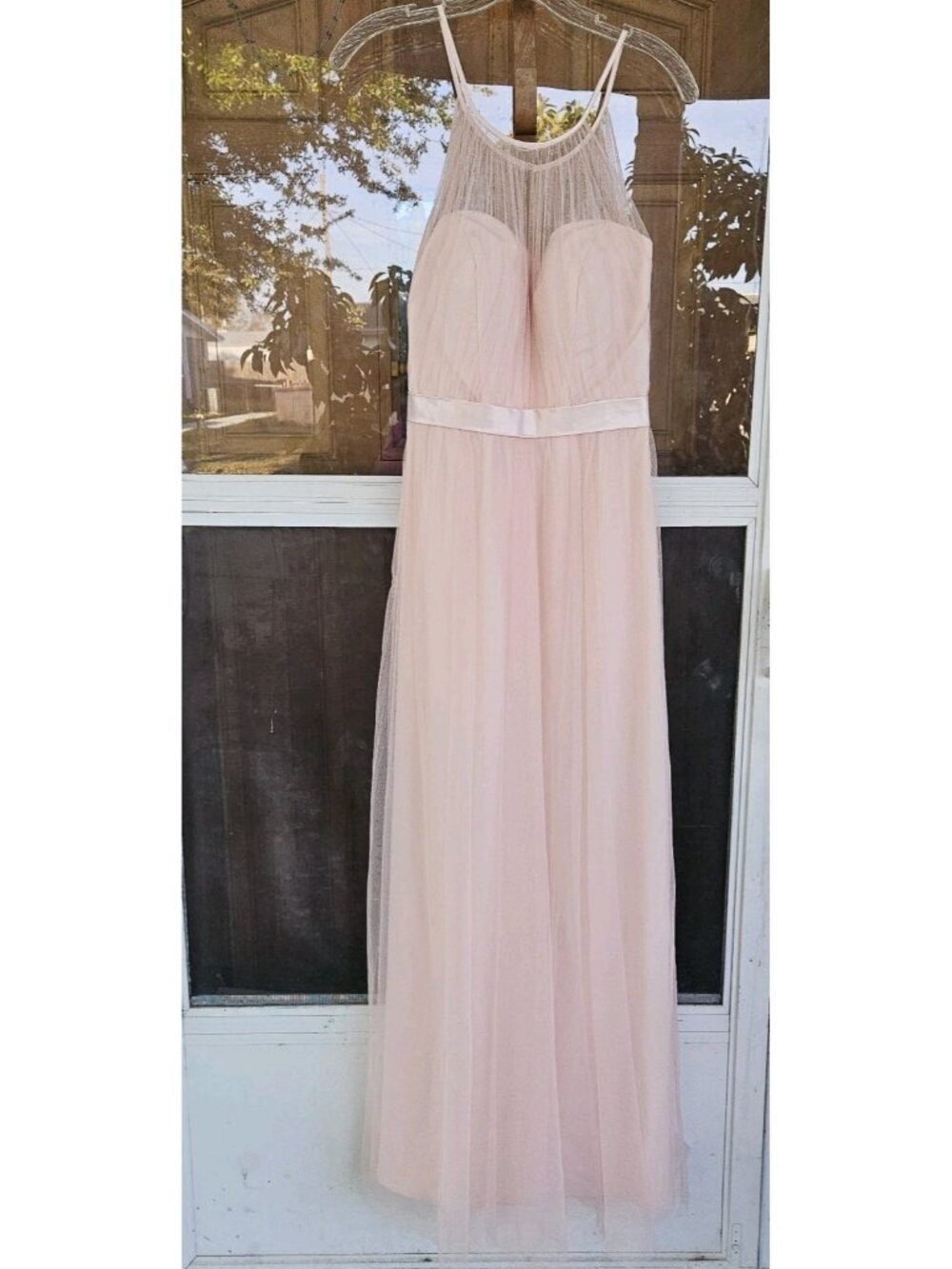 Bill Levcoff Womens Size 2 Pale Pink Long Formal Dress Prom Bridesmaid